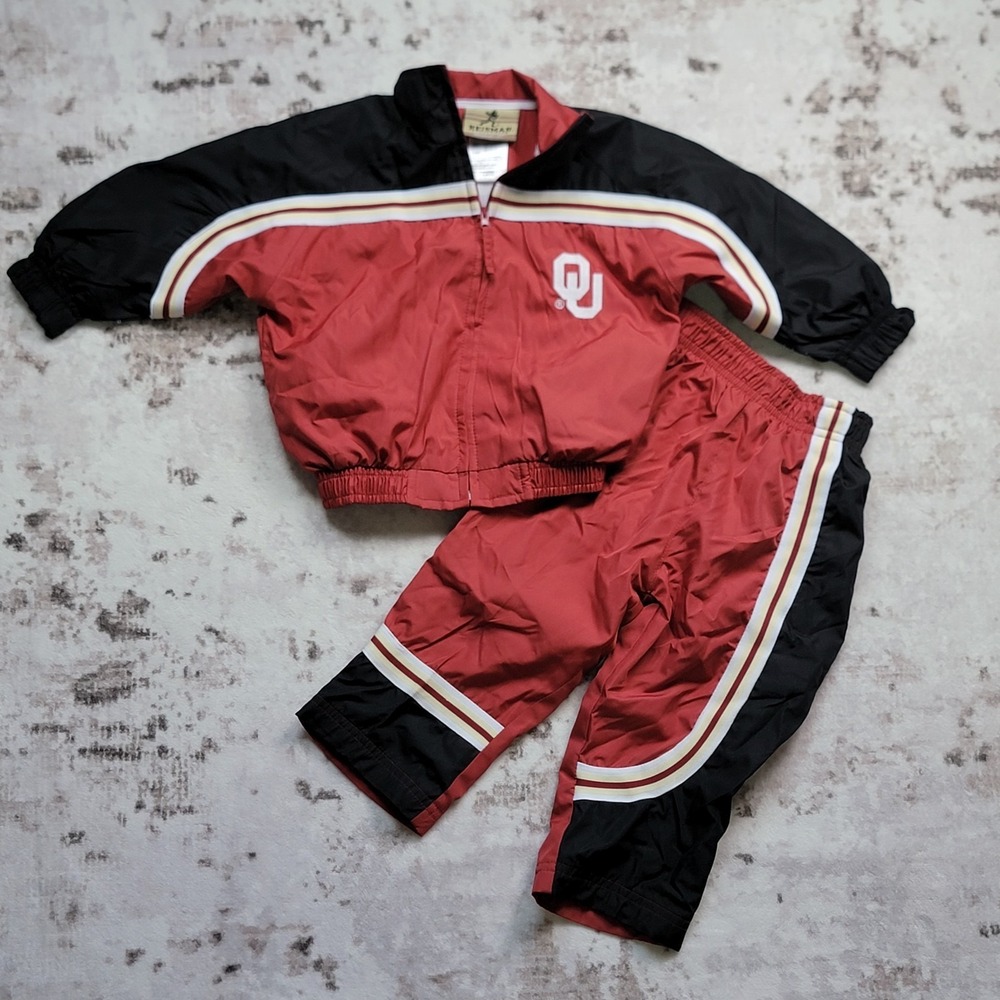 VTG Reebok Heisman Collection Oklahoma Sooners Tracksuit Set Size 18M